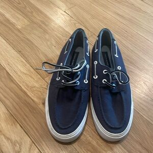 Tommy Hilfiger canvas boat shoes navy size 9